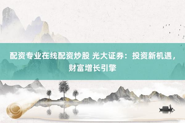 配资专业在线配资炒股 光大证券：投资新机遇，财富增长引擎